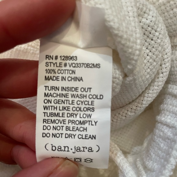 NWT Banjara White Fringe 100% Cotton Boho Summer Shorts Size L. - Picture 4 of 5